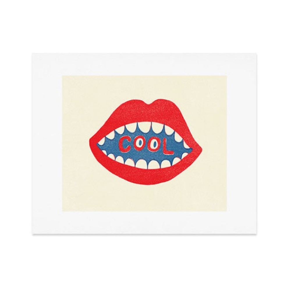 "Cool Mouth" by artist Nick Nelson Framed Print by Deny Designs